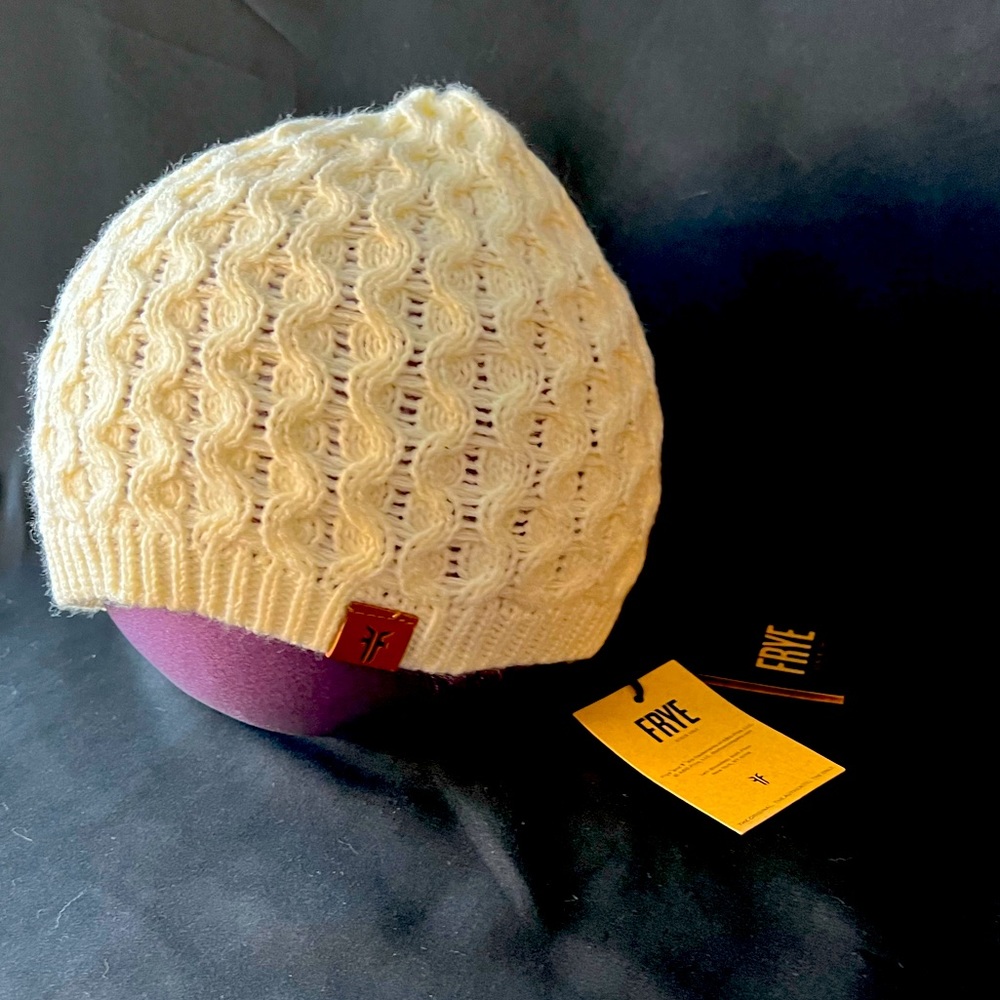 Frye Cream Beanie